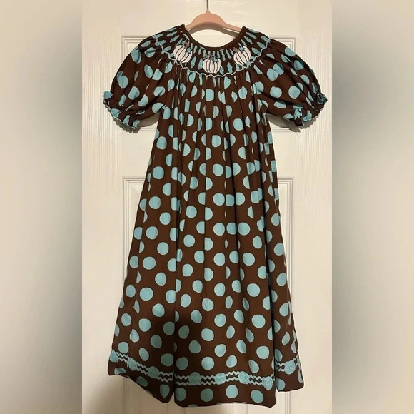 EUC Southern Tots Boutique Smocked Fall dress - Picture 1 of 5